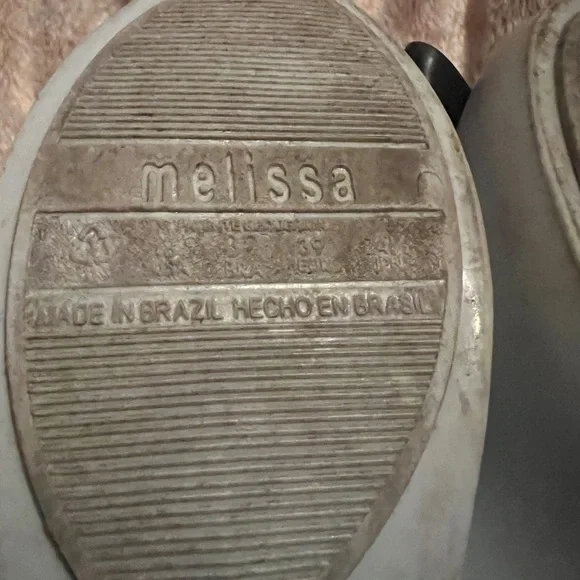 Melissa Alice and Wonderland Women's Black and White Bow Flats - Picture 6 of 7